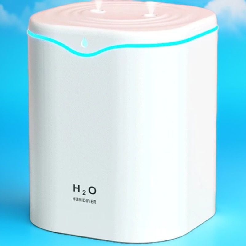 Siêu Mịn và Hiệu Quả: Máy Phun Sương Tạo Ẩm 2 Vòi với Đèn LED và Dung Tích 2000ml