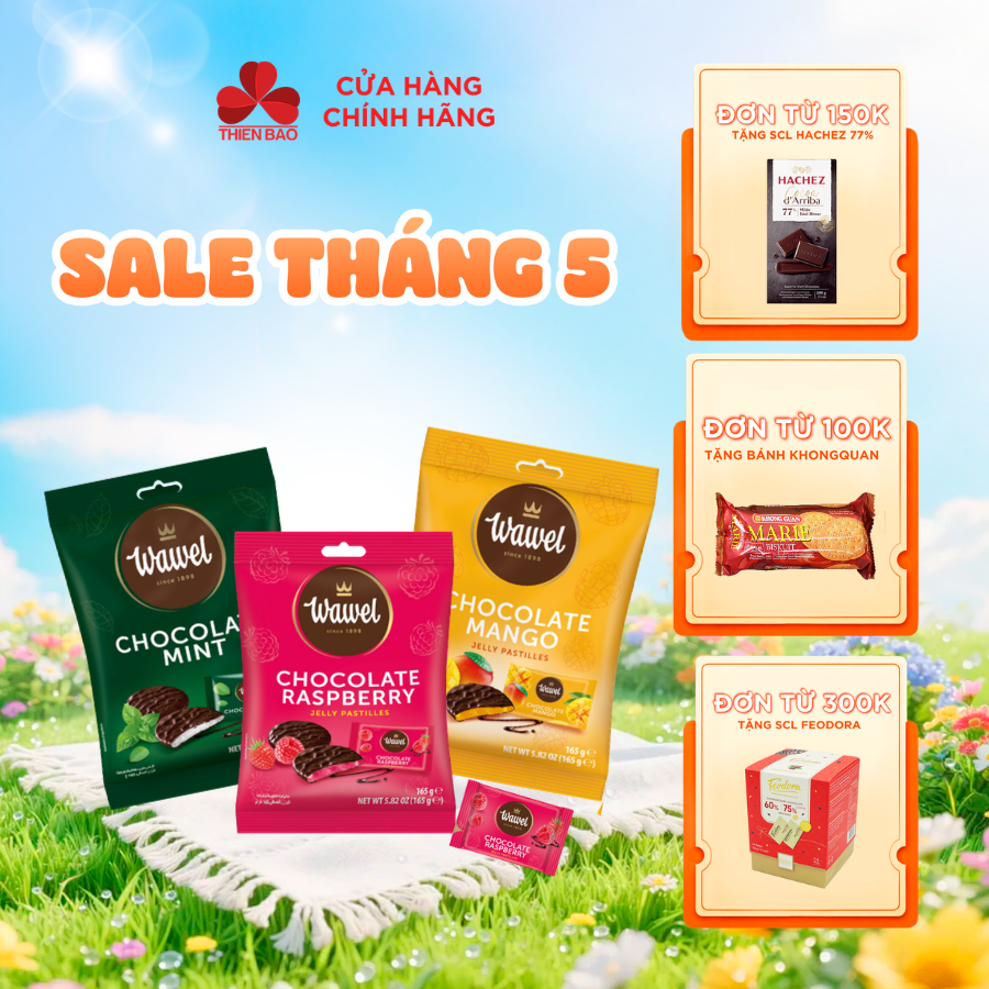 [MUA 2 GIẢM 20%]  Socola thạch Wawel túi 165g nhập khẩu từ Ba Lan