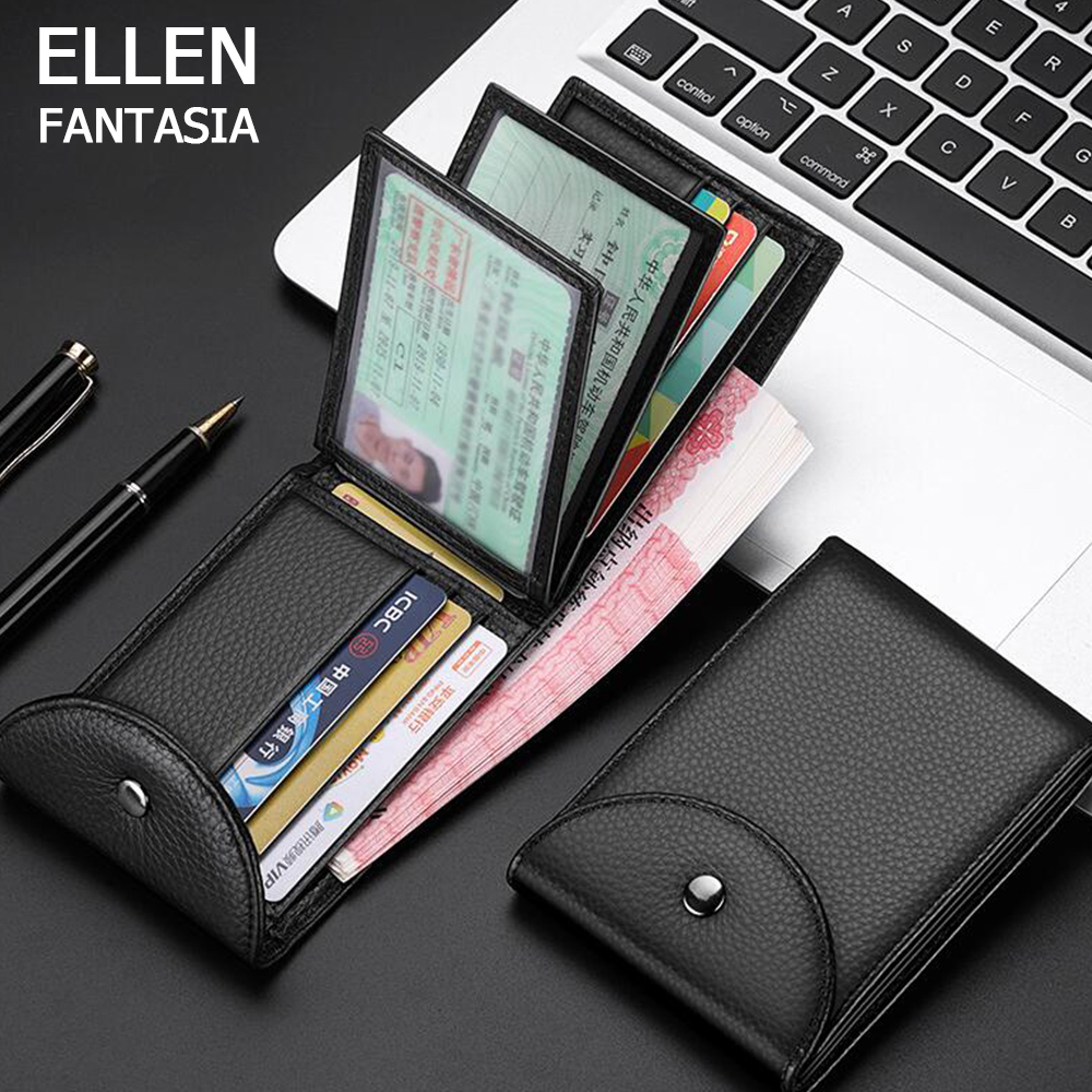 ELLEN Fantasia Ví đựng thẻ ATM danh thiếp tiền mini cầm tay giá rẻ tiện lợi cho nam