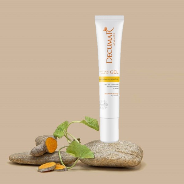 Gel Ngừa Mụn Decumar Advanced White Kem Ngừa Các Loại Mụn Từ Nghệ Trắng Nano Curcumin Decumar Advance White Anti-Acnes Nanpo THC Gel 20g