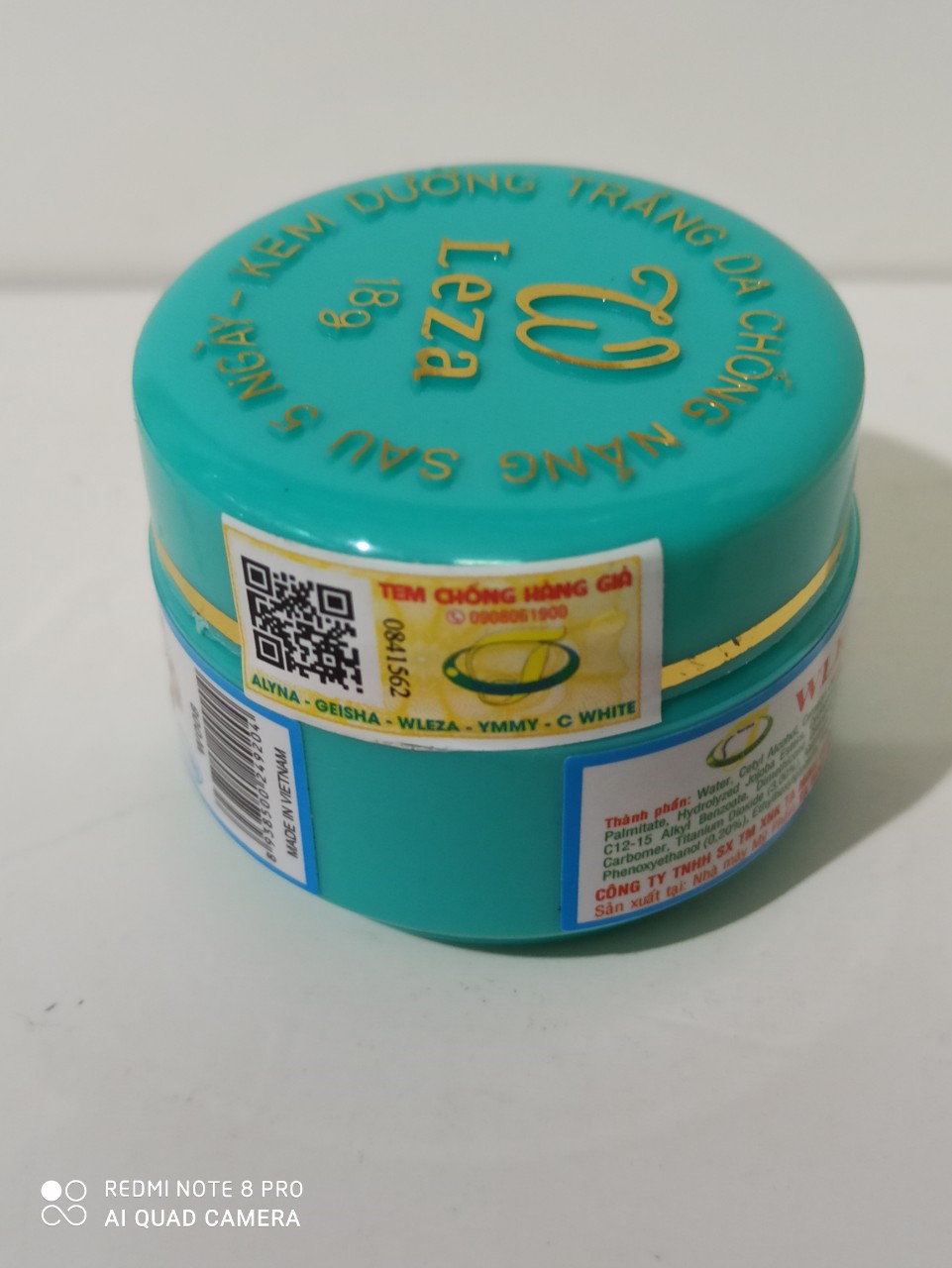 kem wleza dưỡng trắng 18g