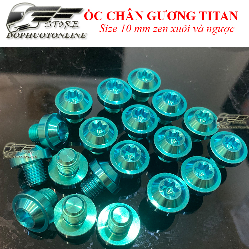 Ốc Chân Gương Gr5 Titan 10 Ly Zen Xuôi Và Nghịch <Dpol>