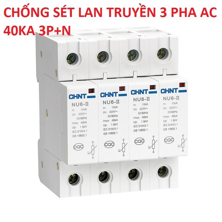 Chống sét lan truyền ,cắt lọc sét 3 pha ac 40ka 3p+n chint