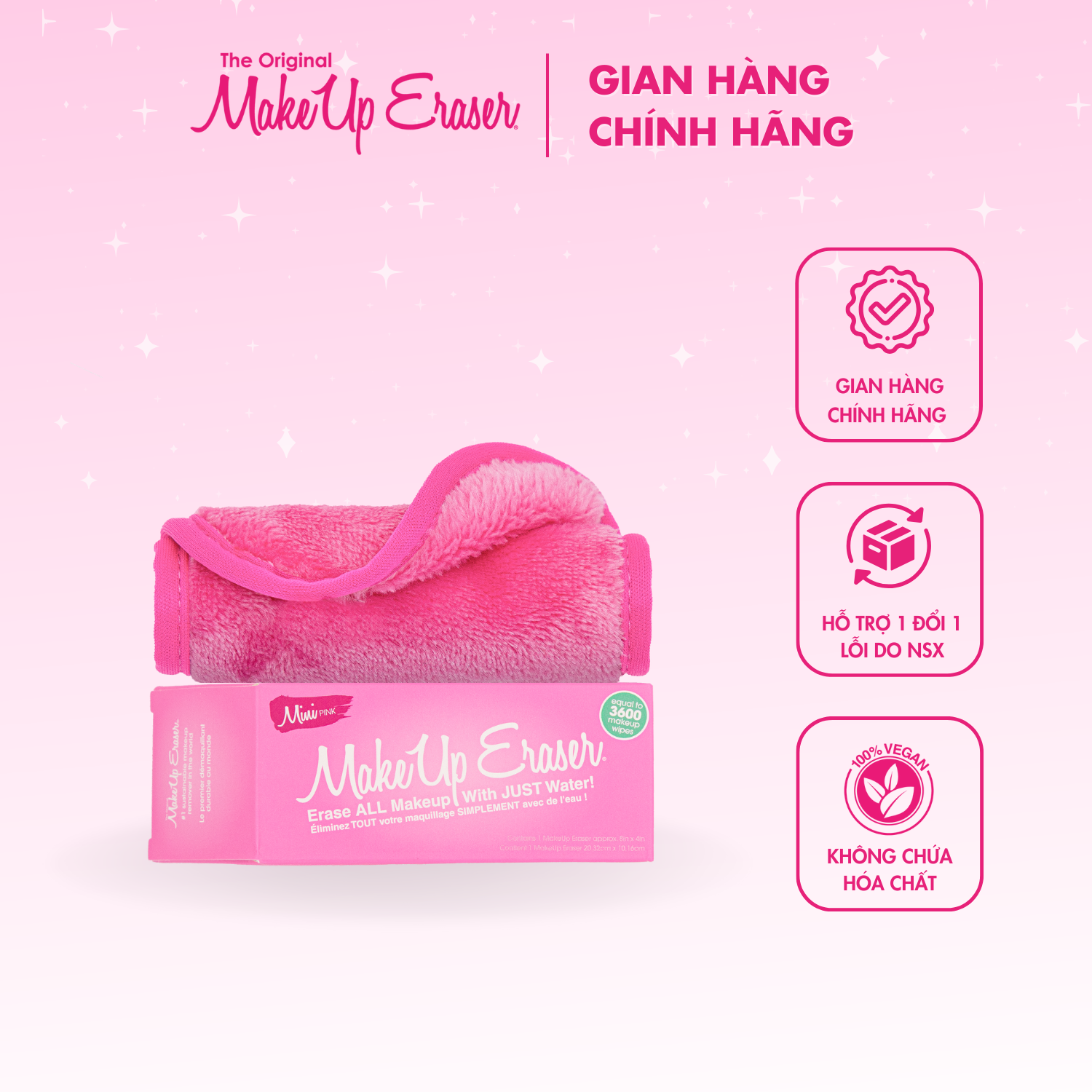 Khăn tẩy trang MakeUp Eraser Mini Pink