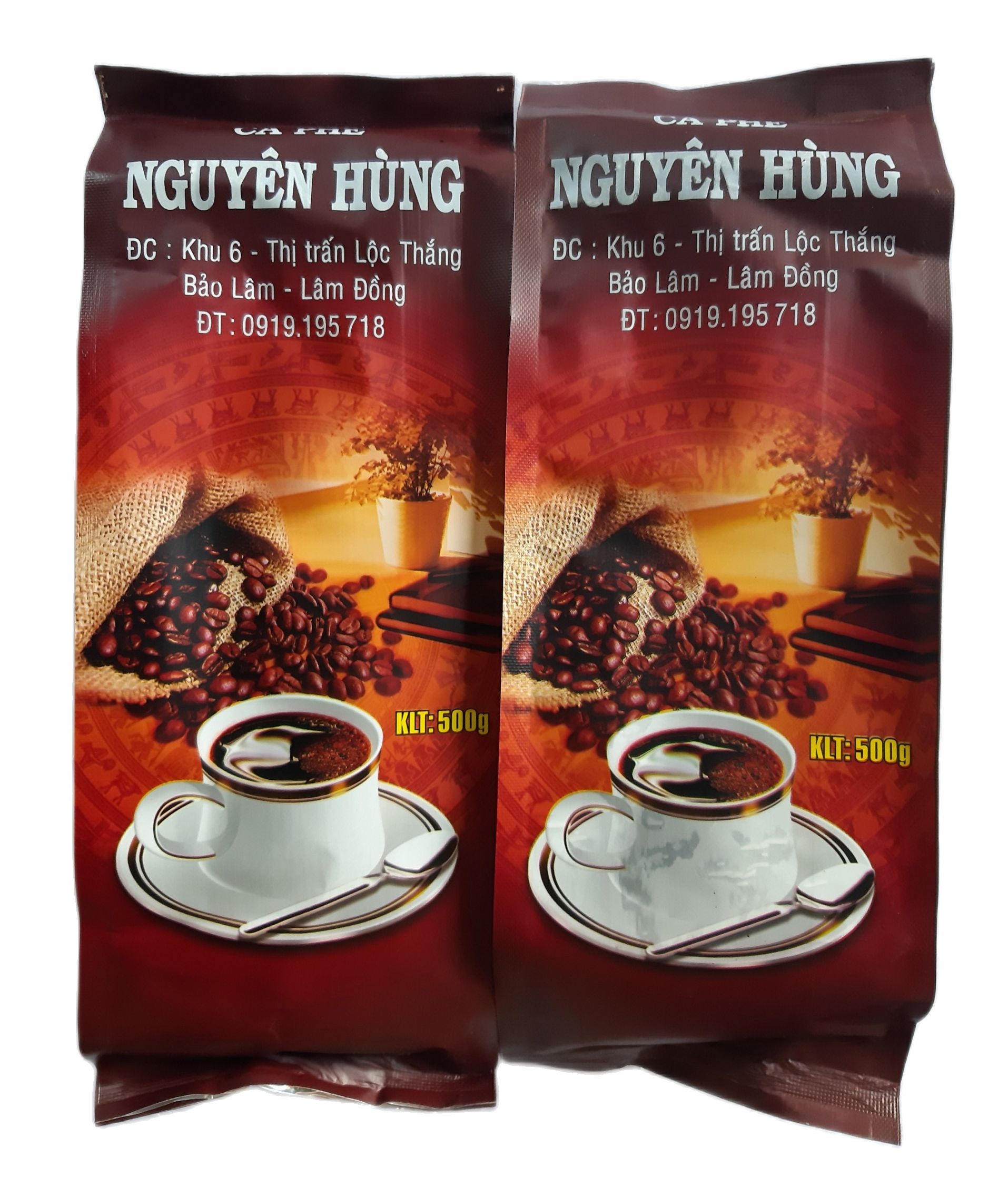 Combo 2 bịch cà phê nguyên hùng - mỗi bịch 500gr- đậm vị