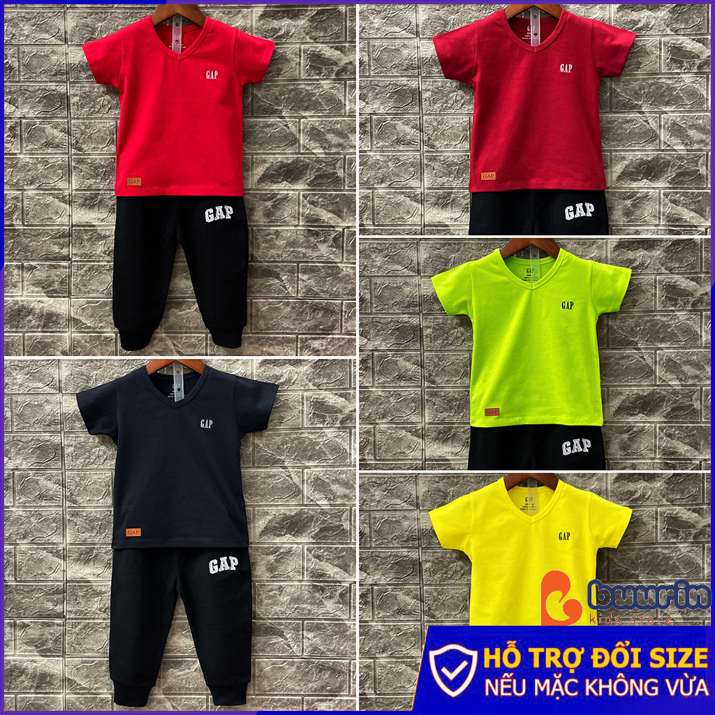 Áo thun bé trai cổ tim 8 - 38kg | Thun lạnh 4 chiều | GPA72