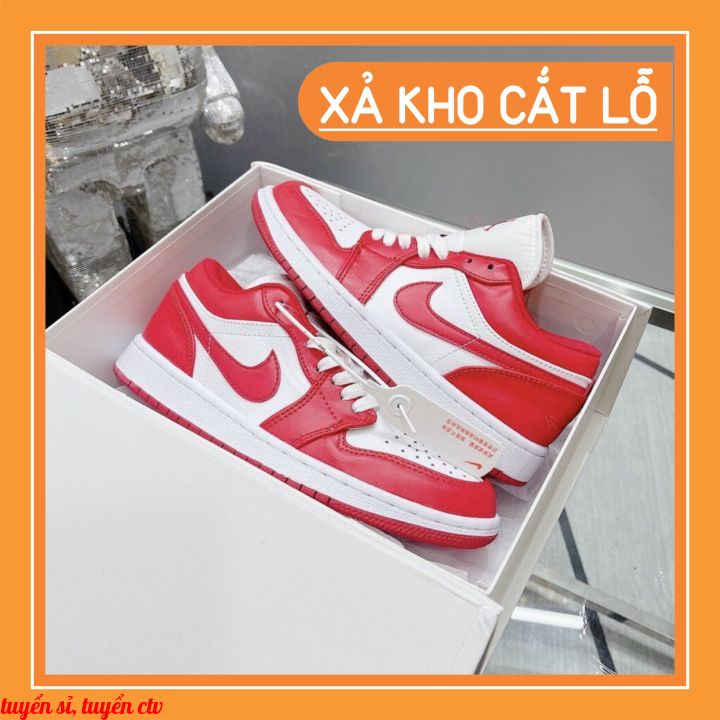 Giày thể thao jd đỏ cổ thấp full box + hộp phụ kiện thế giới giày đẹp 93