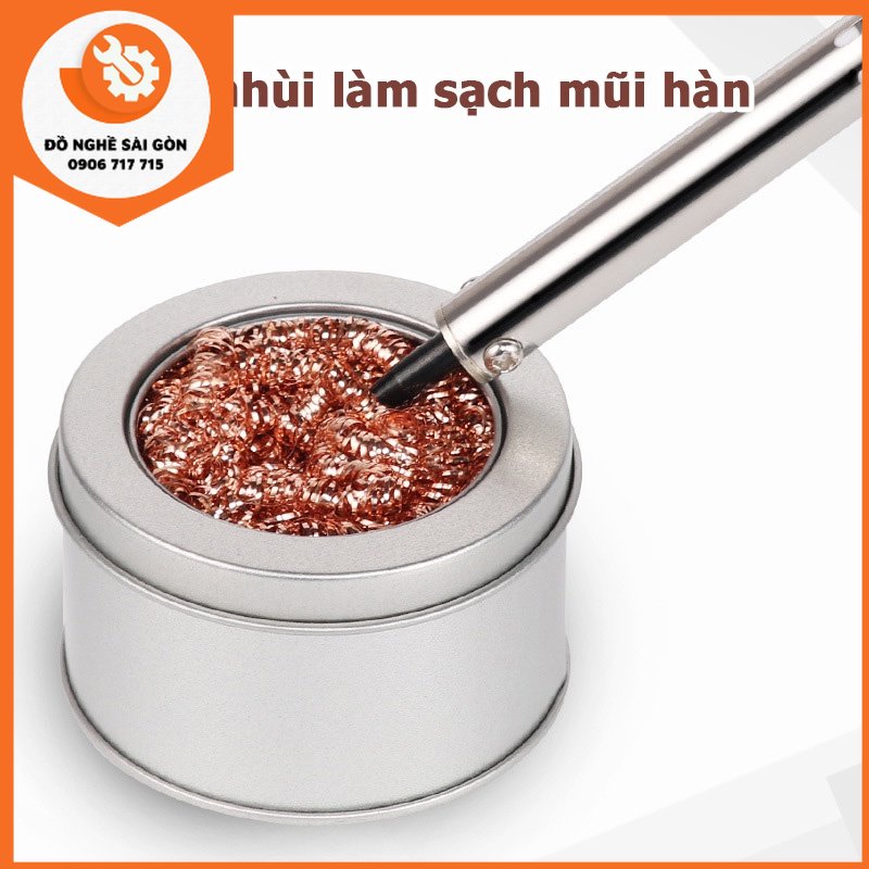 Bùi nhùi đồng làm sạch mũi hàn chuyên dụng _ kèm hộp đựng