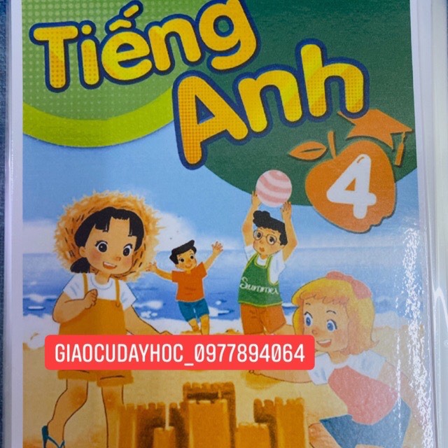 Flashcard tiếng anh lớp 4-bộ giáo dục -156 thẻ thiết kế 2 mặt ép plastic bền đẹp