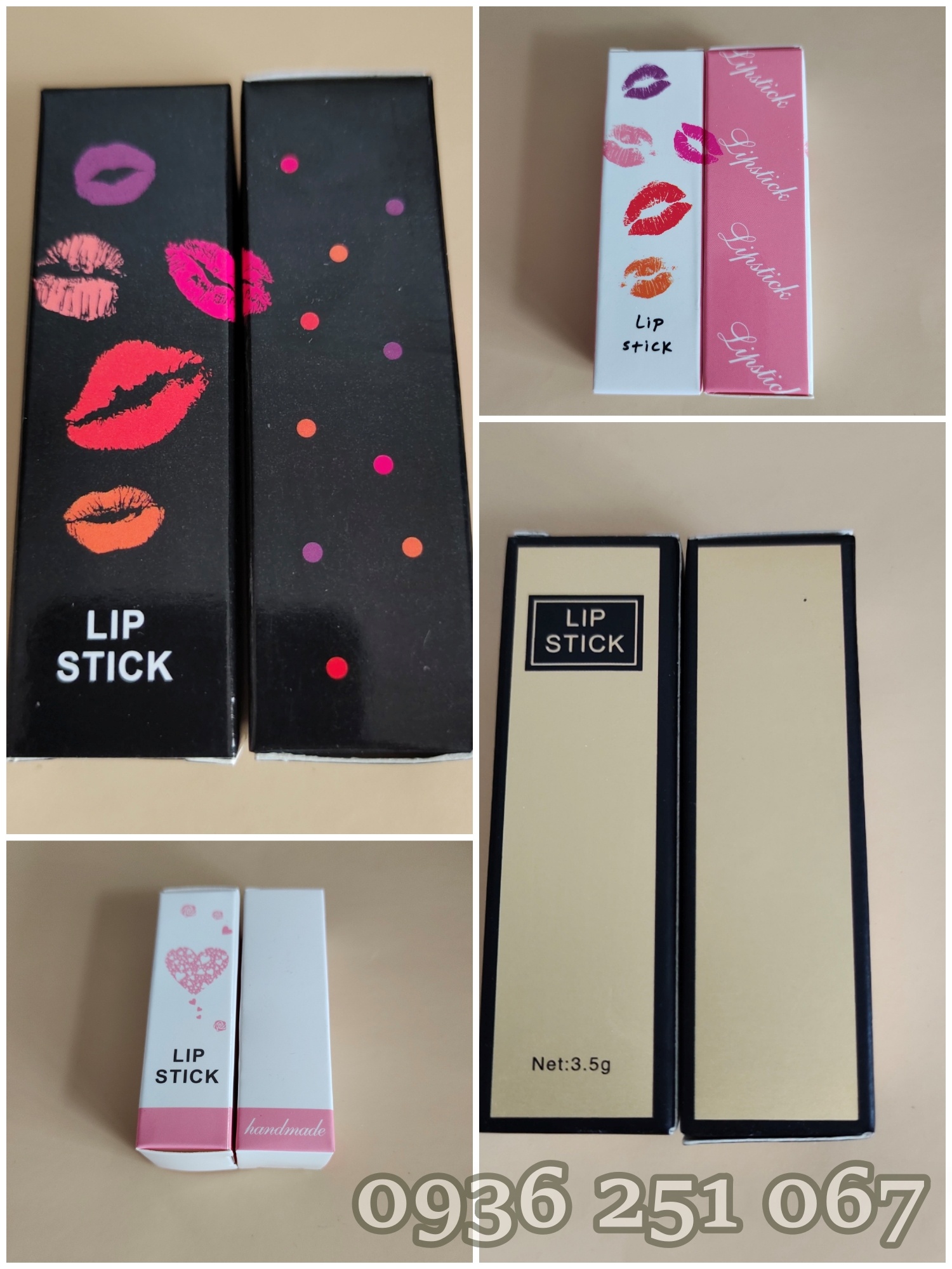 50-100 Vỏ hộp son sáp nhiều mẫu tự chọn _ Hộp son ngăn kéo - Dụng cụ làm son handmade