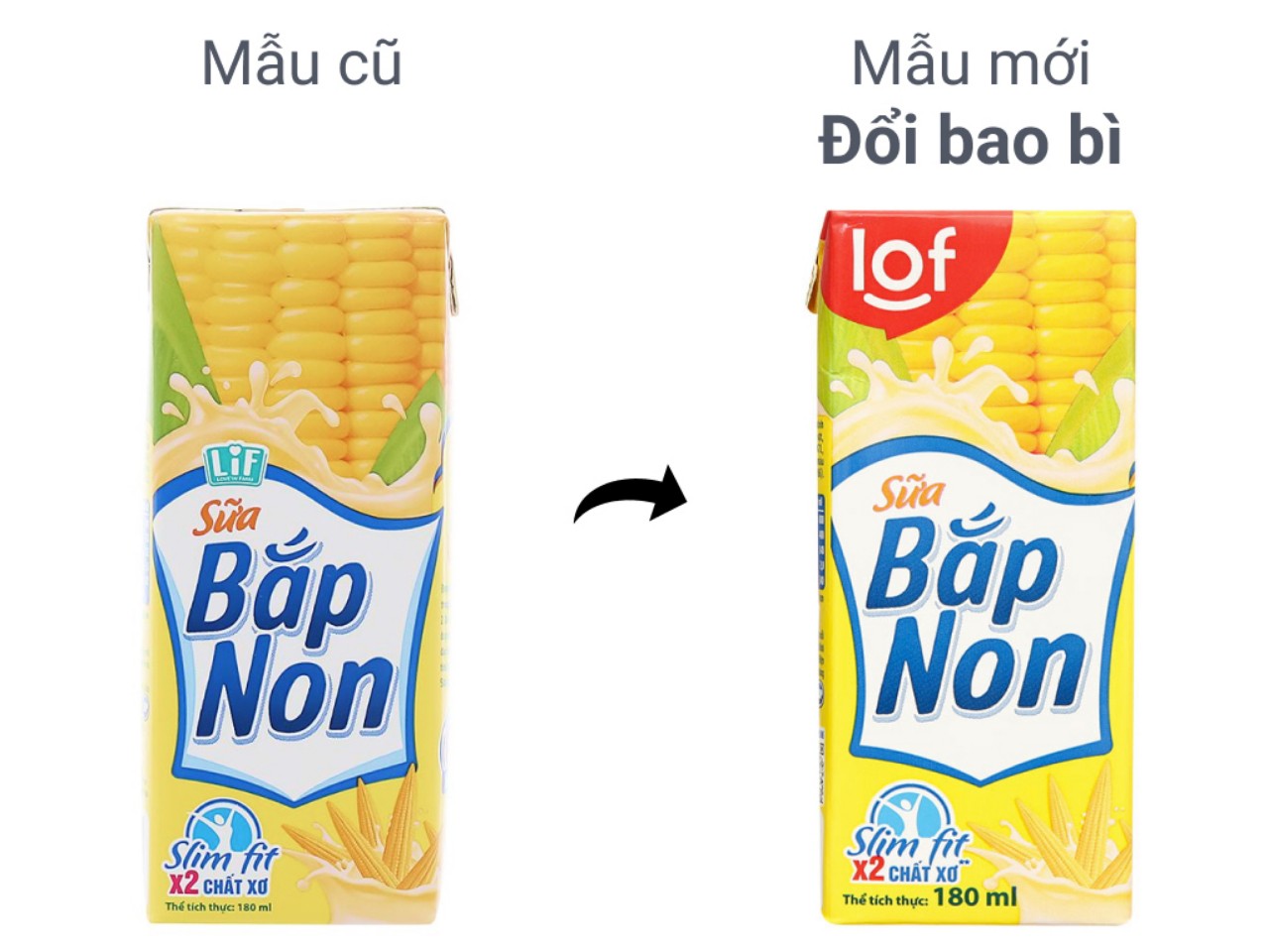 Sữa lof bắp non thùng 24 hộp 180ml