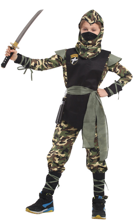 cosplay Trang Phục Trẻ Em Trang Phục Ninja Quân Phục Rằn Ri Biểu Diễn Tiệc