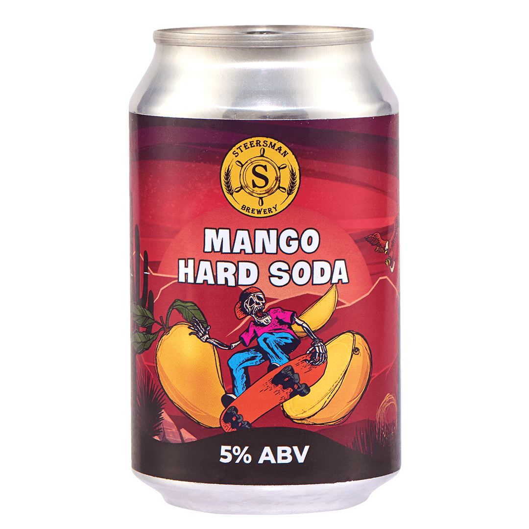 Steersman Mango Hard Soda, Vị Xoài, Thùng 24 lon, lon 330ml