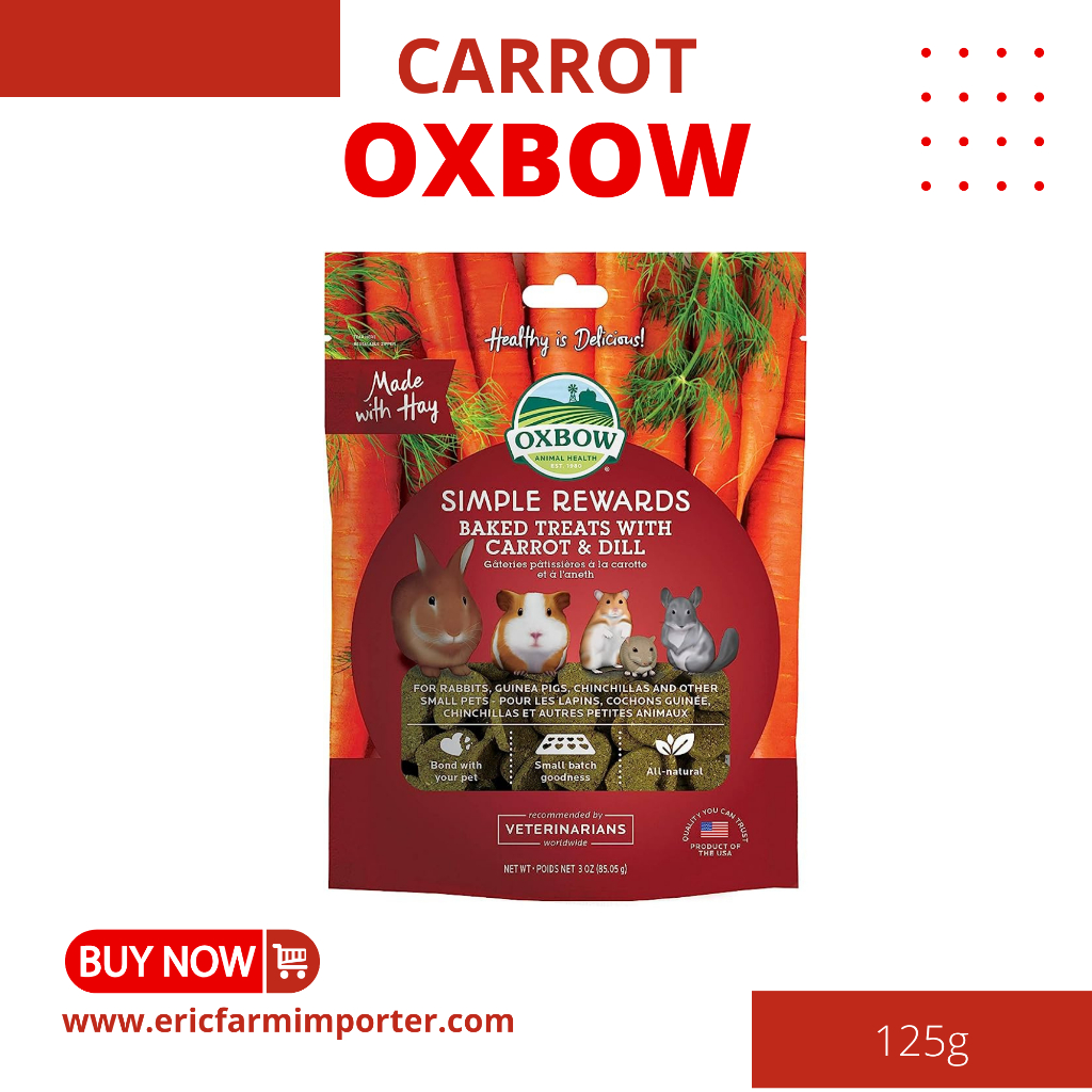 Bánh Cỏ Carrot Treats Oxbow 🐶 FREE SHIP 🐶 OXBOW Hỗ Trợ Dinh Dưỡng cho guinea pig, thỏ, chinchilla ..