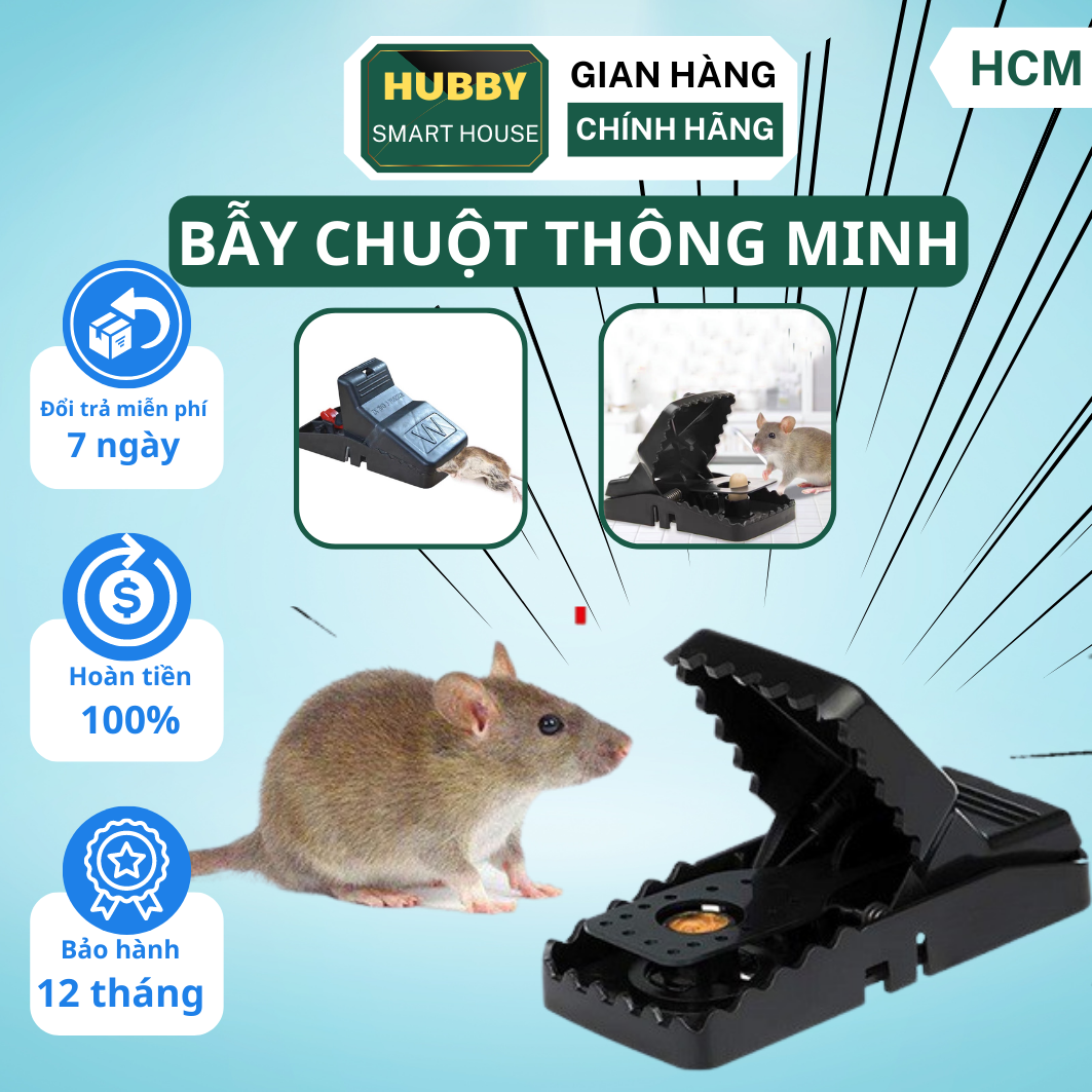 Bẫy chuột đen thông minh - dễ sử dụng, hiệu quả cao, không độc hại - bẫy chuột - bắt chuột