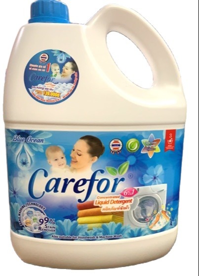 Nước giặt carefor 6 trong 1 can 3,5l hồng/tím/xanh