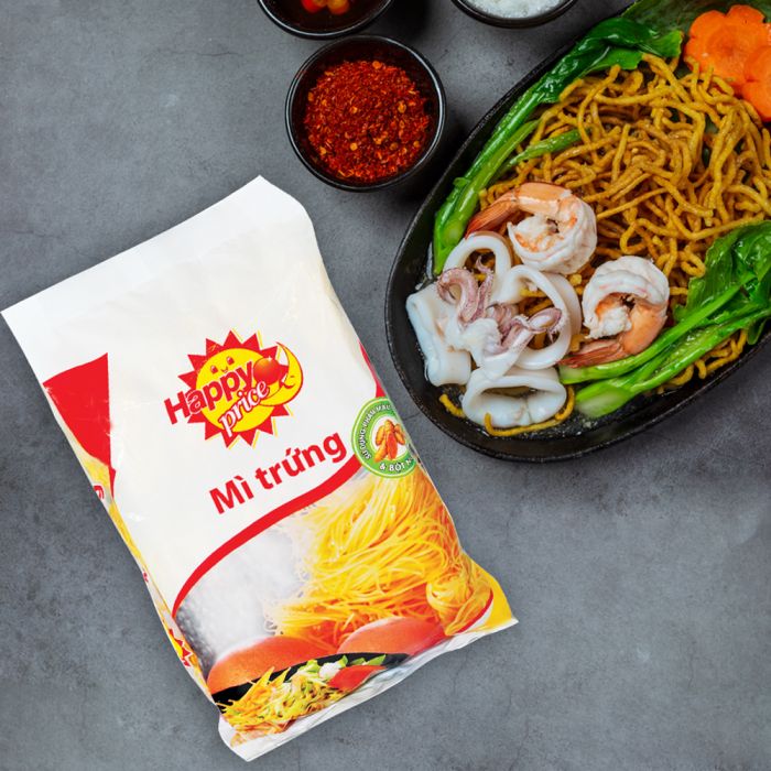 Mỳ trứng happy price 400gr -196