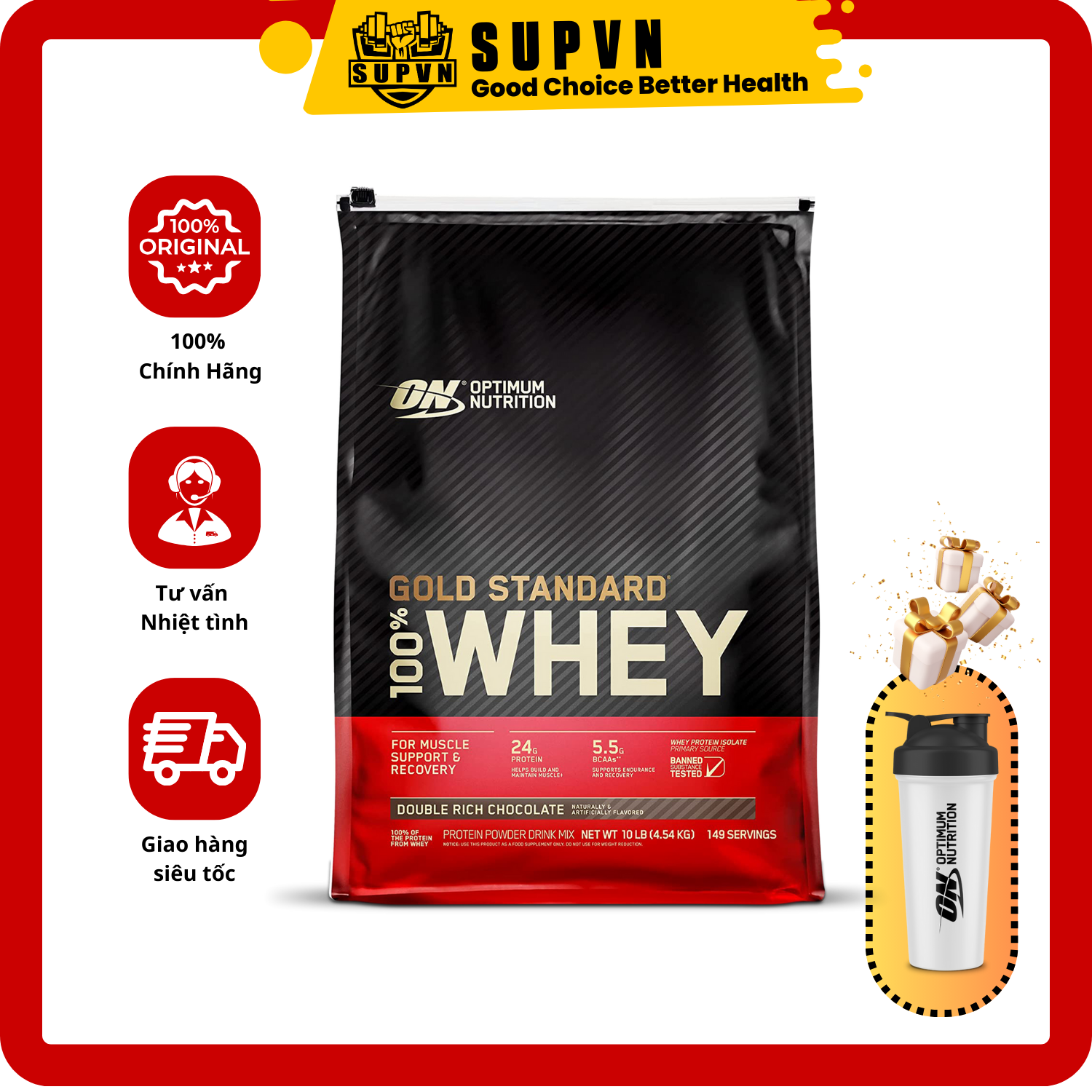 Whey On Gold Standard 10lbs Optimum Nutrition (5KG)