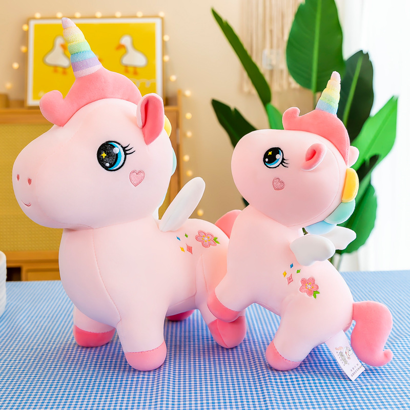 Gấu bông ngựa pony cầu vồng - Gấu bông ngựa 1 sừng cao cấp