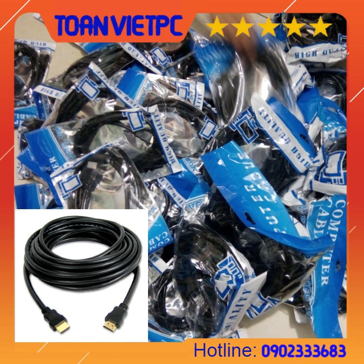 Cáp tín hiệu hdmi tròn, đen, dài 10m
