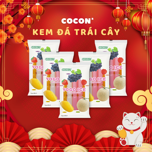 Combo 5 gói kem đá trái cây cocon
