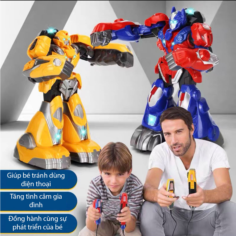 Robot đấm bốc điều khiển từ xa somatosensory 2.4g, đồ chơi mô hình robot thông minh chiến đấu bằng tay thật