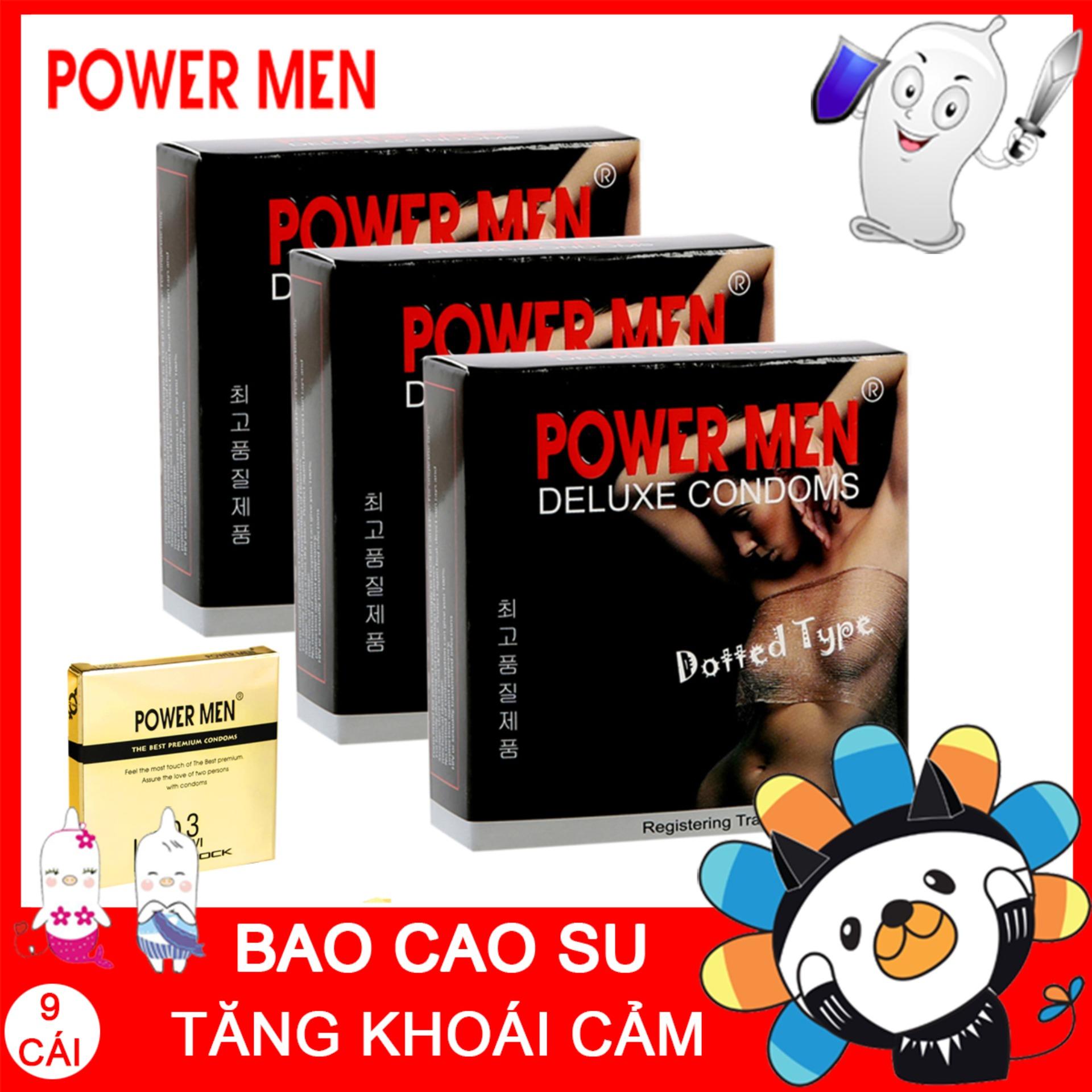 Bao cao su Tăng khoái cảm POWERMEN (9 Chiếc)