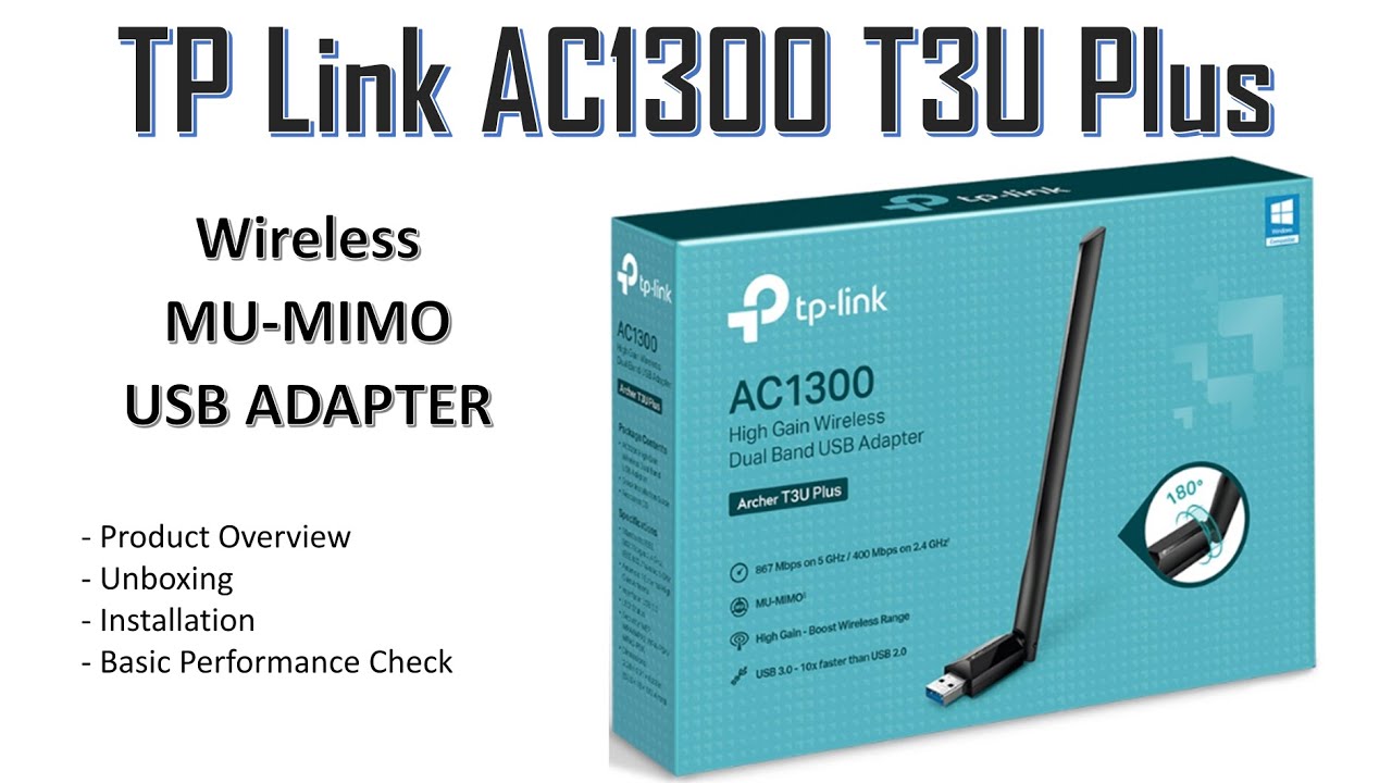 Usb wifi tp-link archer t3u plus dual band ac1300mbps