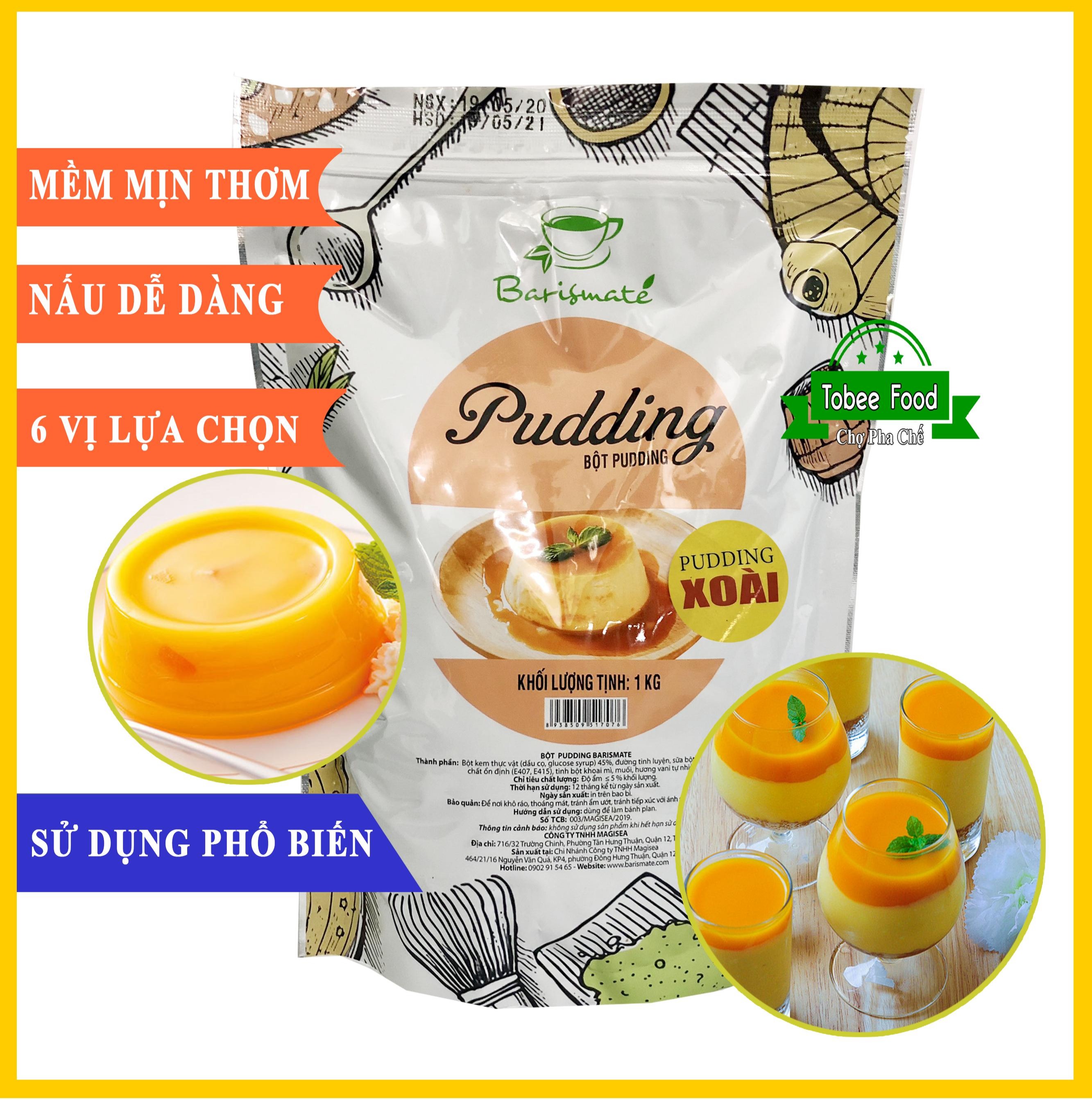 Bột Pudding Xoài Barismate 1kg | Topping Trà Sữa | Giá Sỉ lẻ