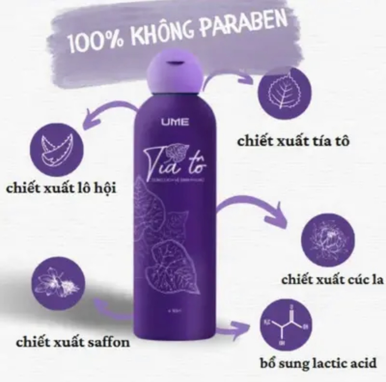 Dung dịch vệ sinh phụ nữ tía tô ume ngọc trinh 150ml