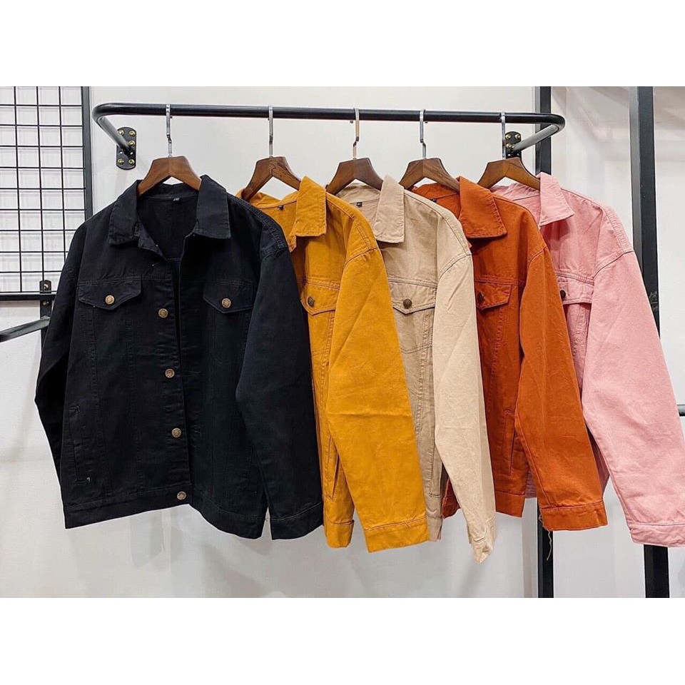 [HCM]Áo Khoác Kaki Nam Nữ Cổ Bẻ From Rộng 6 Màu.Chất Kaki Tốt Chiwawa Shop