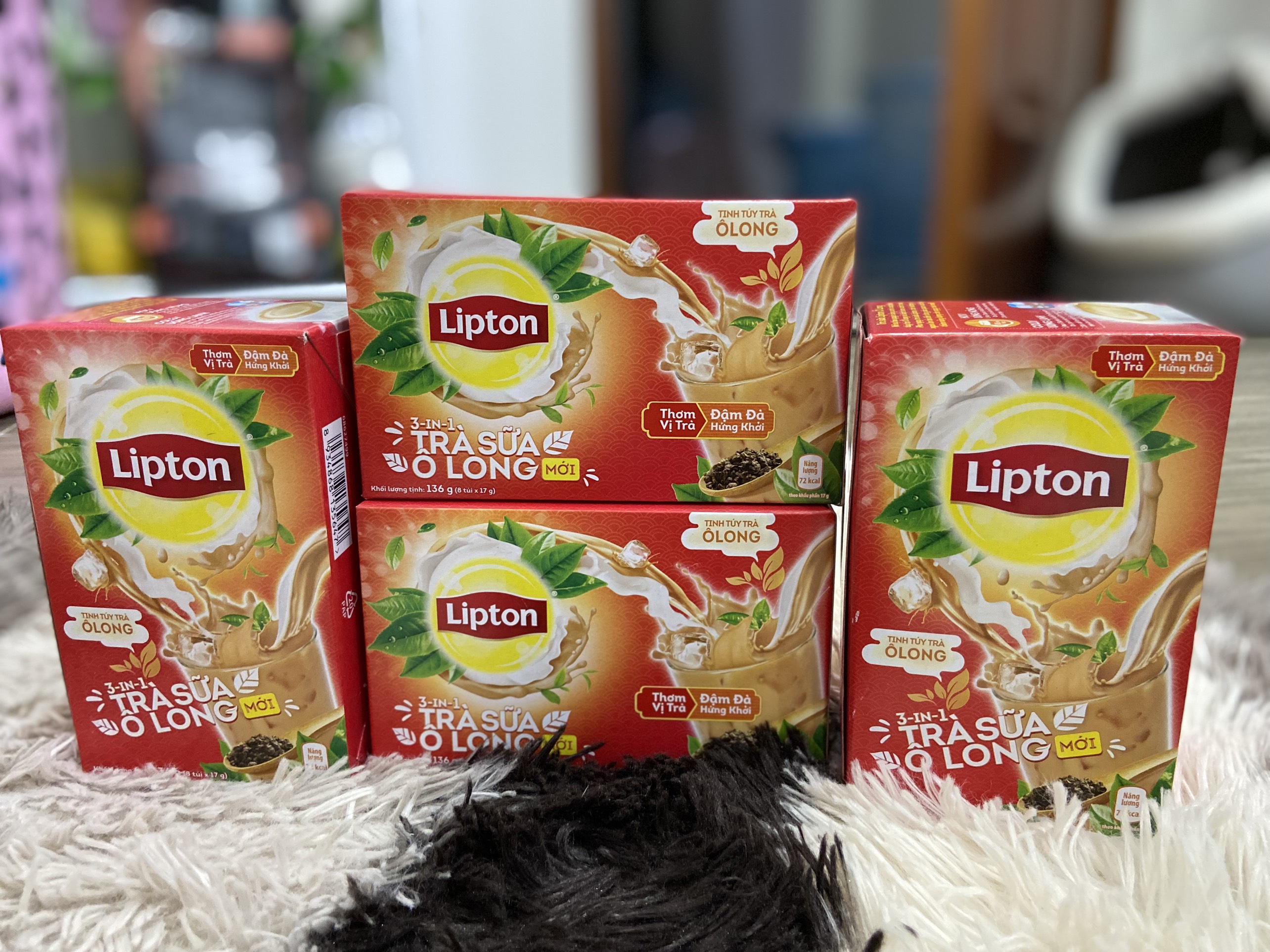 Trà sữa Olong Lipton hộp 136g