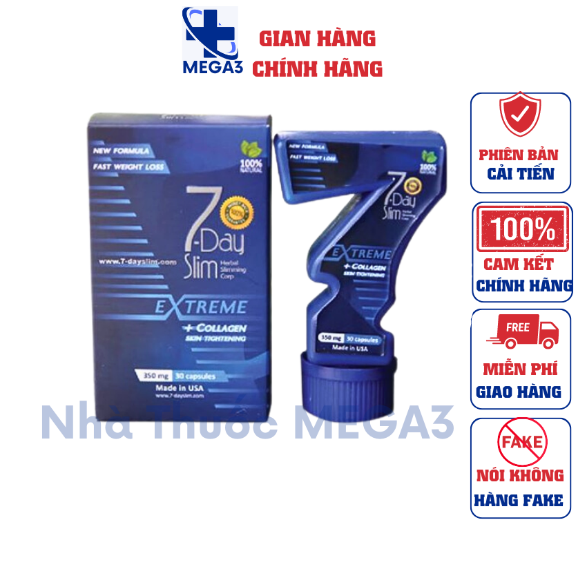 Giảm Cân 7 Day Slim Viên Uống 7Day An Toàn Từ Mỹ Có Giấy Hỗ Trợ Kiểm Soát Cân Nặng