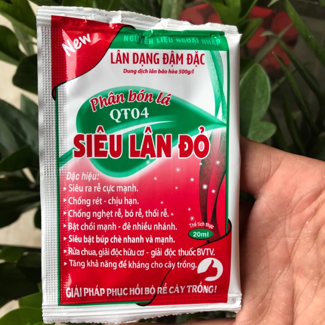 Phân bón lá SIêu lân đỏ chuyên dùng cho hoa, cây cảnh (20 ml) giúp tạo mầm hoa mạnh