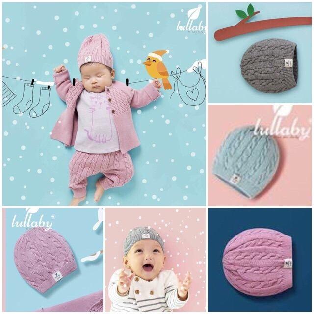 Mũ len mịn Lullaby cao cấp vành tròn, mũ nhiều kiểu, mũ lưỡi trai, che tai ấm áp mềm mại cho bé trai bé gái, shopNEM