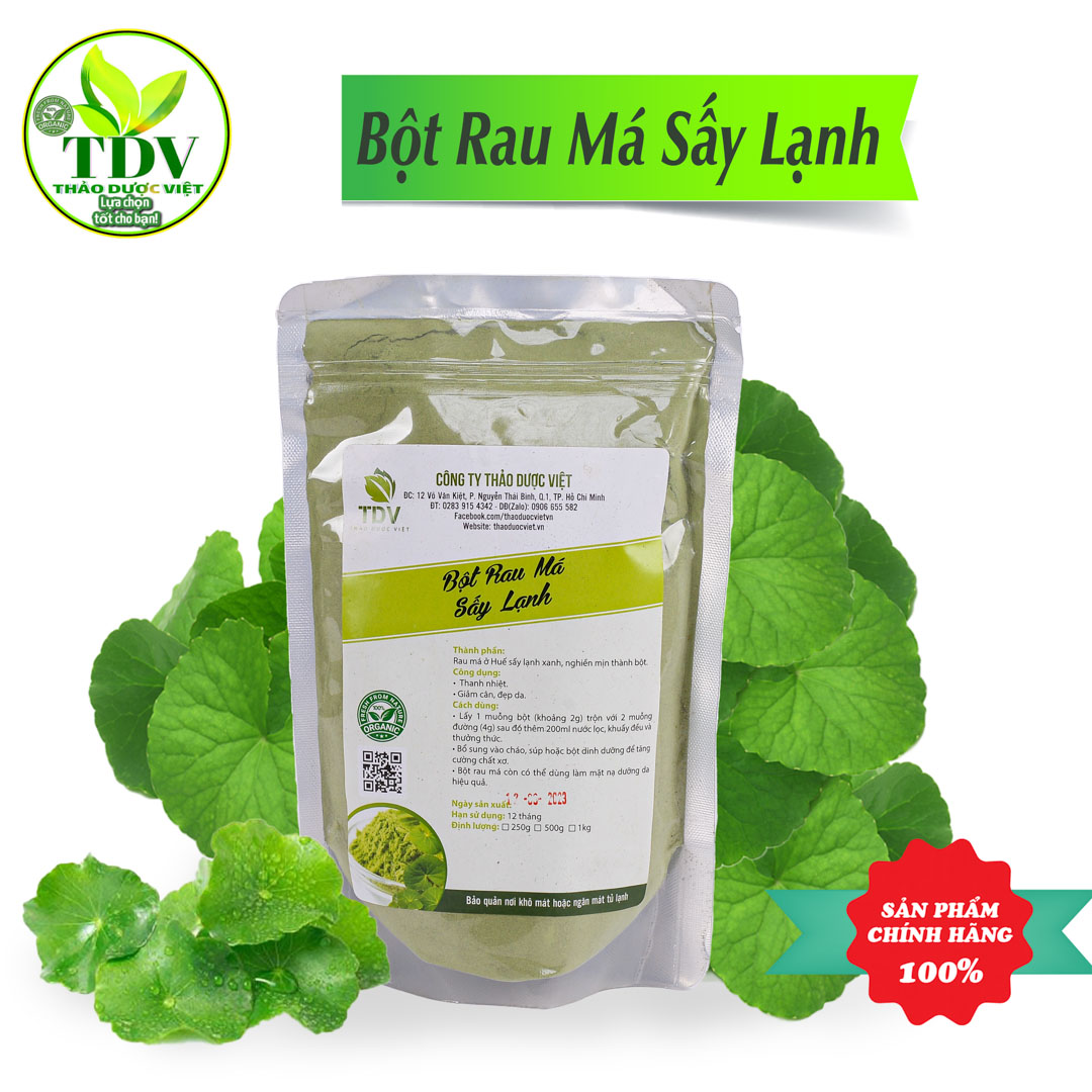 250g Bột rau má nguyên chất giúp thanh nhiệt giải nhiệt - Hàng công ty Thảo Dược Việt
