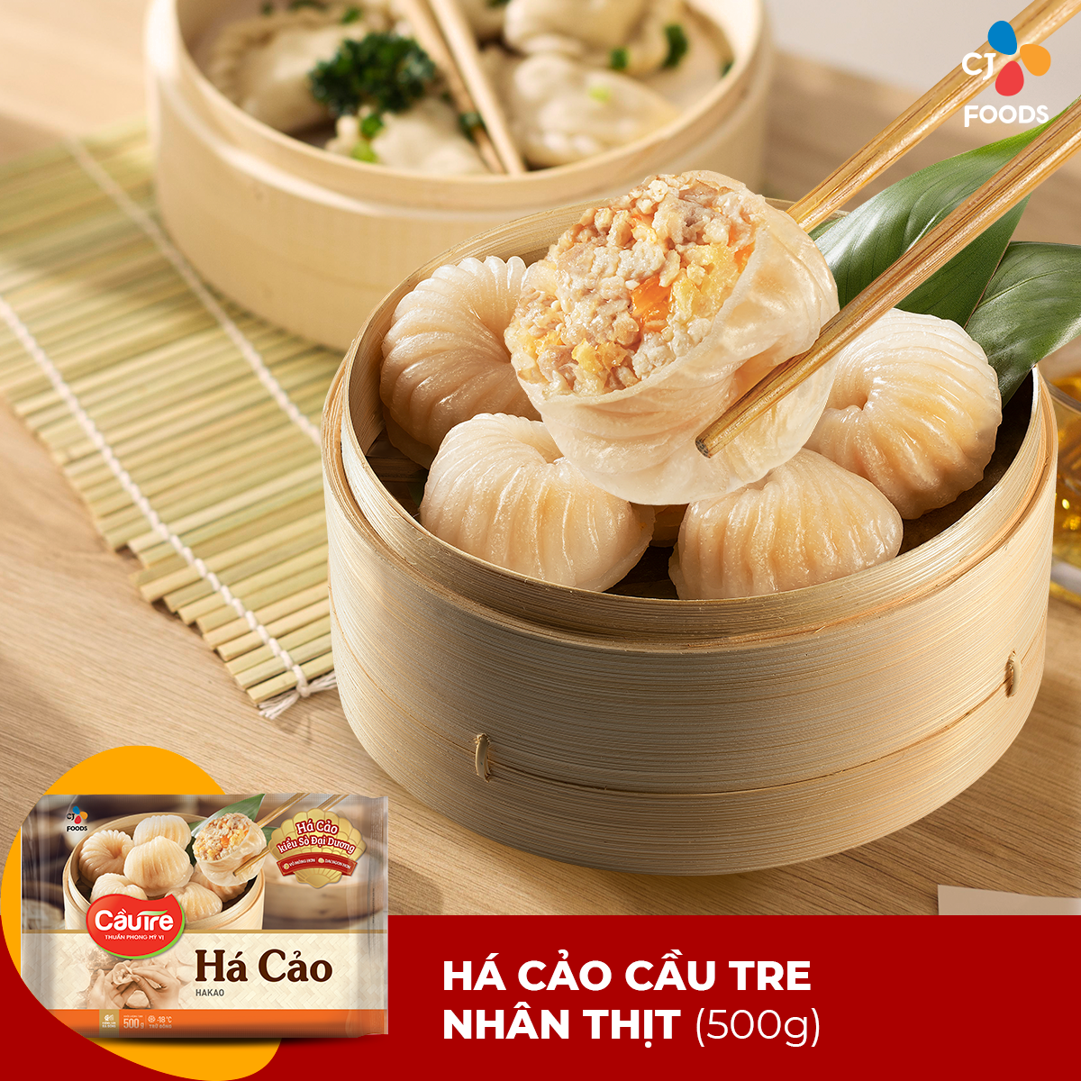 [HN-HCM] Há cảo Cầu Tre 500g (nhân Thịt/ Hải sản/ Chay)