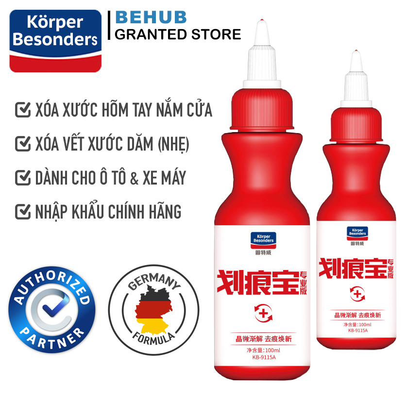 Kem xóa vết xước hõm tay nắm cửa ô tô, tẩy xóa vết xước xe máy cao cấp Körper Besonders KB9115A 100ml