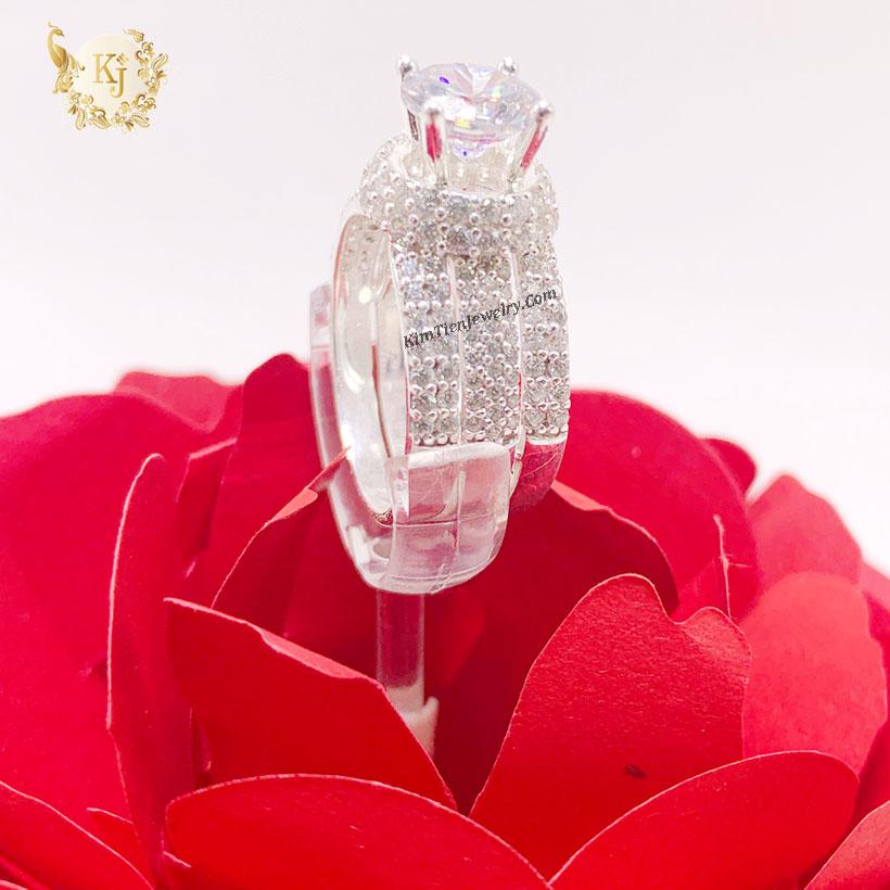 [HCM]Nhẫn Bạc Nữ Ý 925 Đính Đá Thạch Anh Mẫu N174 - Cao Cấp - Tặng Kèm Hộp  Khăn Lau Bạc Chuyên Dụng