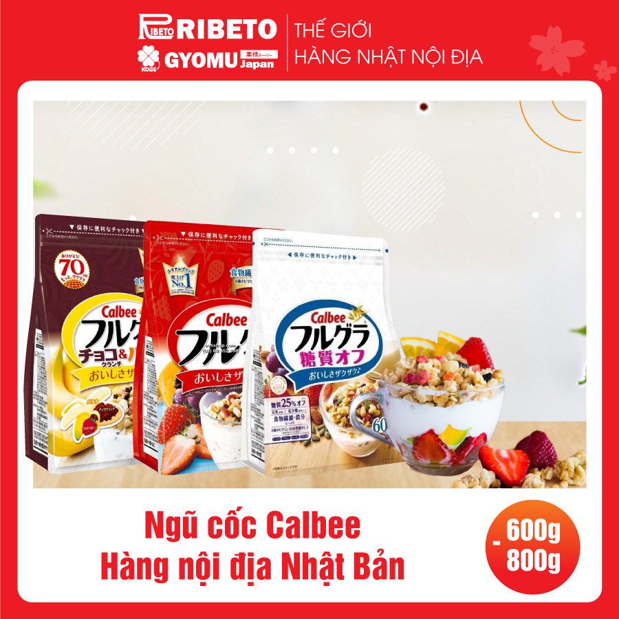Ngũ cốc Calbee, Ngũ cốc trái cây nhiều vị, ngũ cốc truyền thống và ngũ cốc ăn kiêng - hàng nội địa Nhật Bản