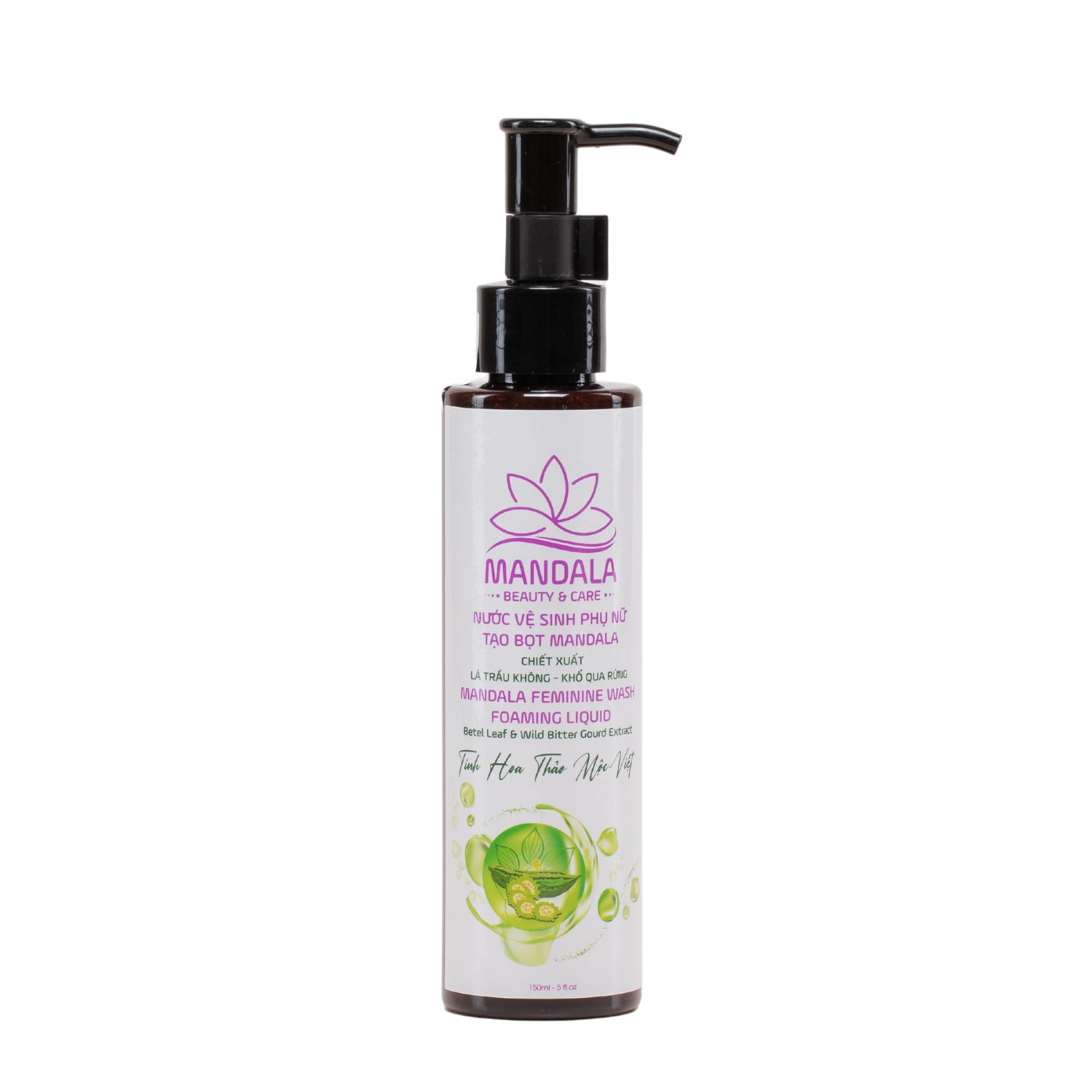 Nước vệ sinh phụ nữ tạo bọt mandala 150ml, dung dịch vệ sinh phụ nữ, làm sạch, dưỡng ẩm, khử mùi, ngăn ngừa nấm ngứa