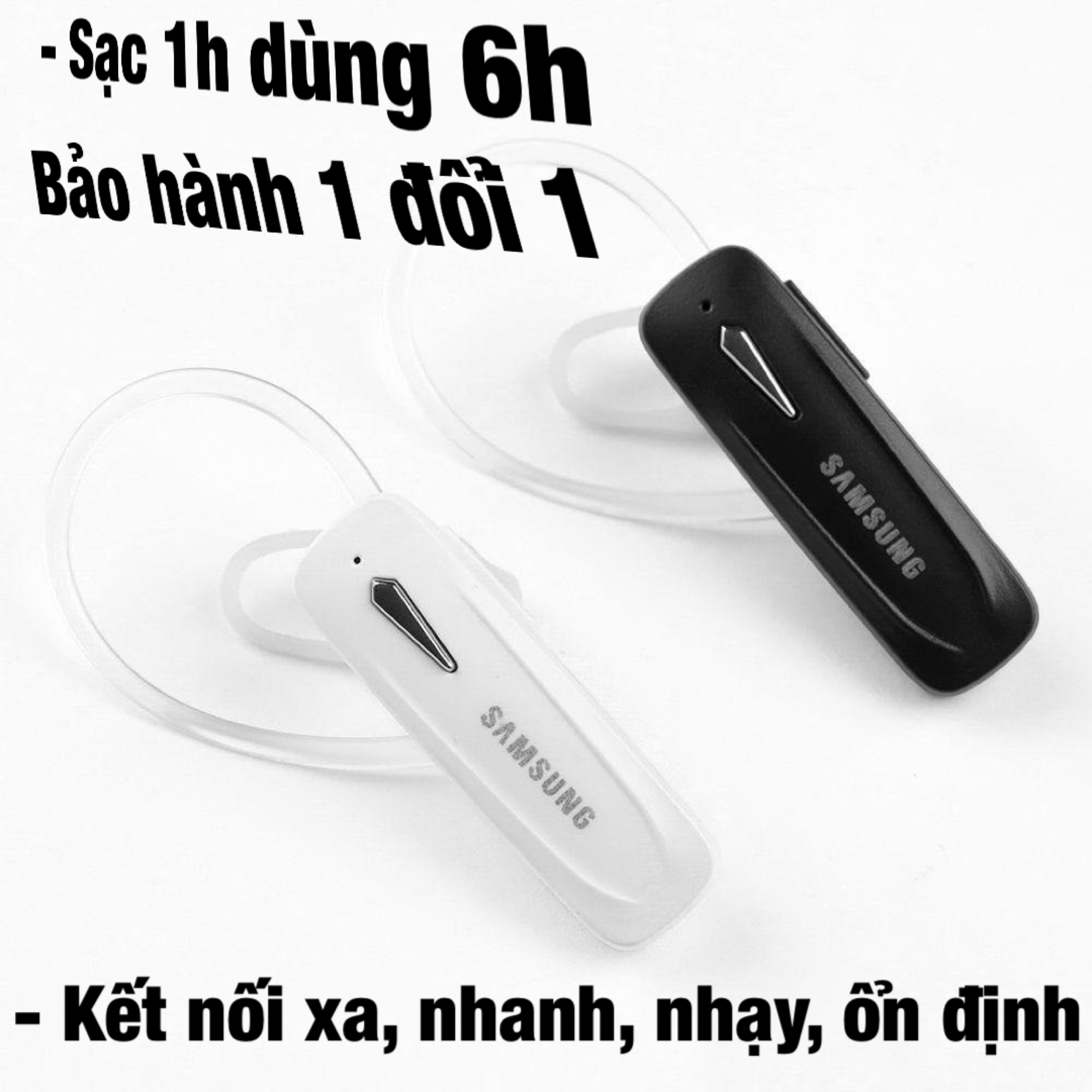 SẠC 1 GIỜ DÙNG 6 GIỜ - TAI NGHE BLUETOOTH SAMSUNG/OPPO NGHE NHẠC CỰC HAY ÂM THANH 3D RÕ NÉT CHỐNG ỒN CỰC TỐT KẾT NỐI NHANH HIỆN ĐẠI