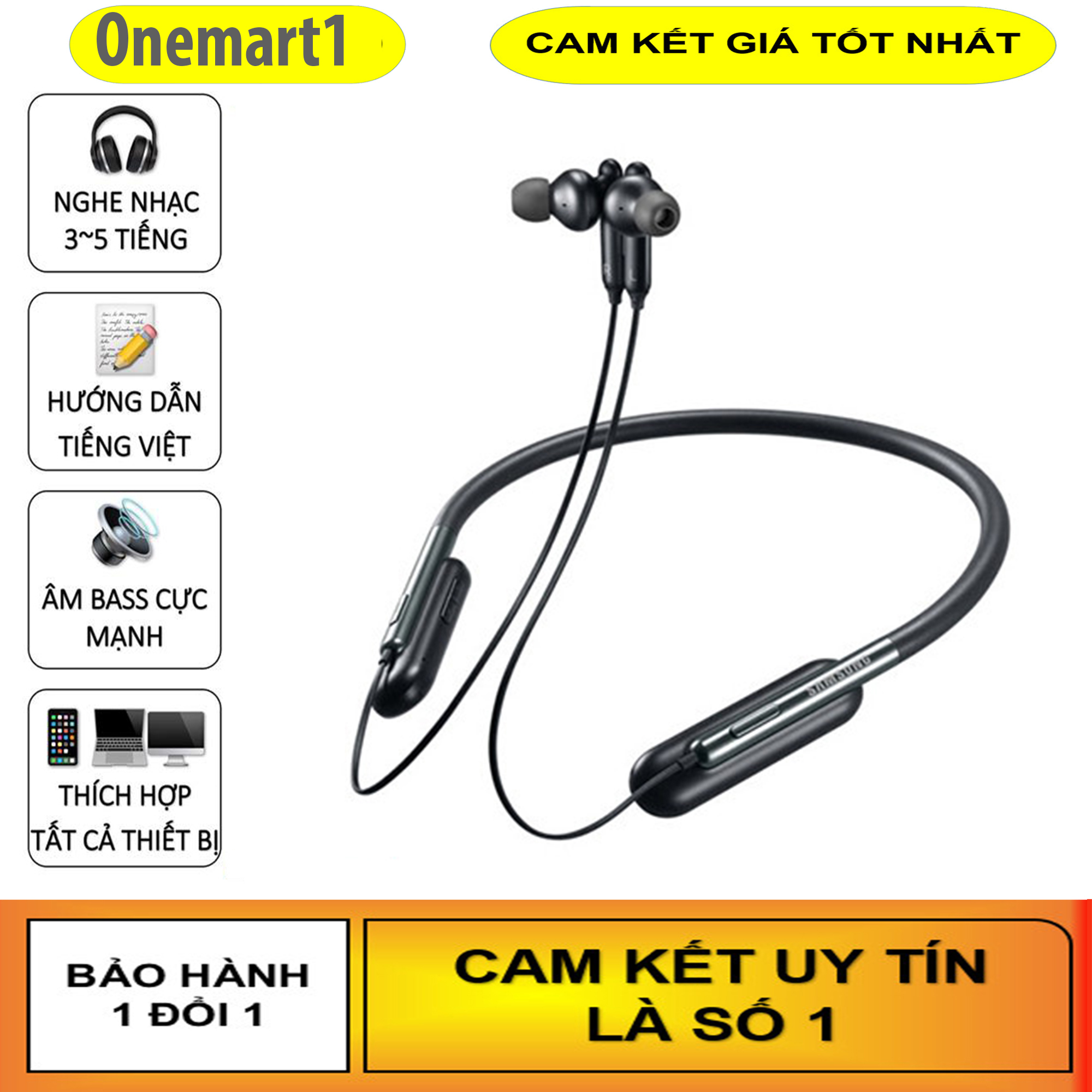 [HCM][ NEW SALE ] Tai Nghe Bluetooth Thể Thao Tai Nghe Bluetooth Quàng Cổ Xịn Tai nghe bluetooth Samsung U Flex EO-BG950 Thiết Kế Hiện Đại Linh Hoạt  Âm Thanh Sống Động Đẳng Cấp Bass Mạnh Ấm Pin Khỏe Thời Gian Sử Dụng Lâu.