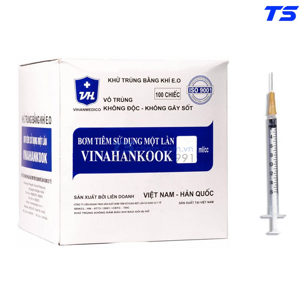 Bơm Kim Tiêm Tiểu Đường 1ml đầu rút thay kim, thay kim tiêm meso - hộp 100 kim