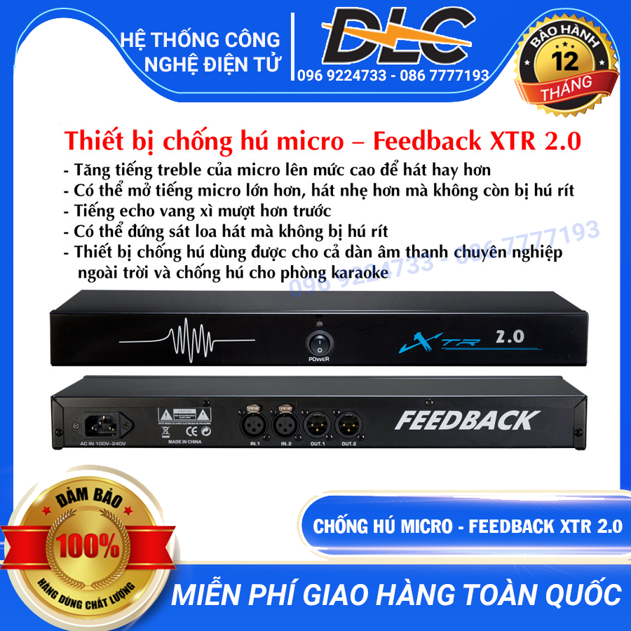 [HCM]( HÀNG CHÍNH HÃNG ) Chống Hú Feedback XTR 2.0 Dùng Cho 2 Micro - Thiết Bị Chống Hú Micro Feedback XTR 2.0 Giá Rẻ Chống Hú Rít Tốt Với Mọi Dàn Âm Thanh