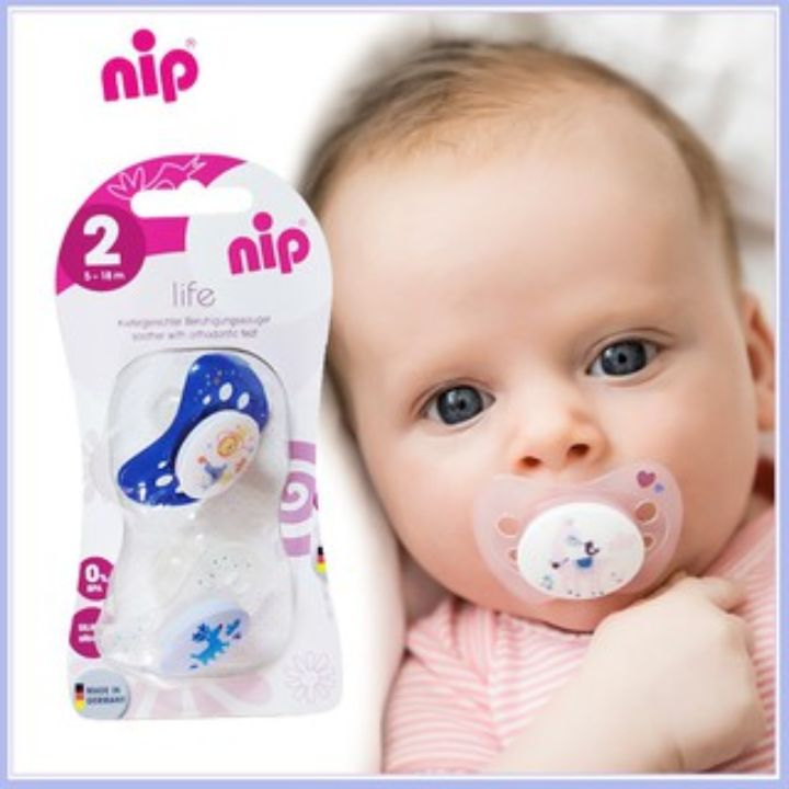 Ti ngậm chỉnh nha VÂN ĐÁ Nip Unique chống hô an toàn cho bé (không quai)(16-32th)