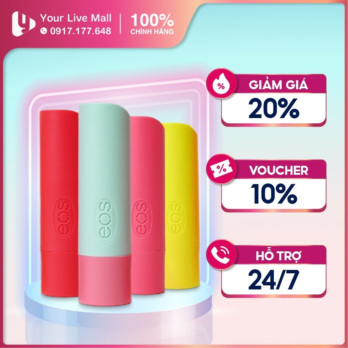 Son dưỡng môi Eos Best of Eos Lip Balm