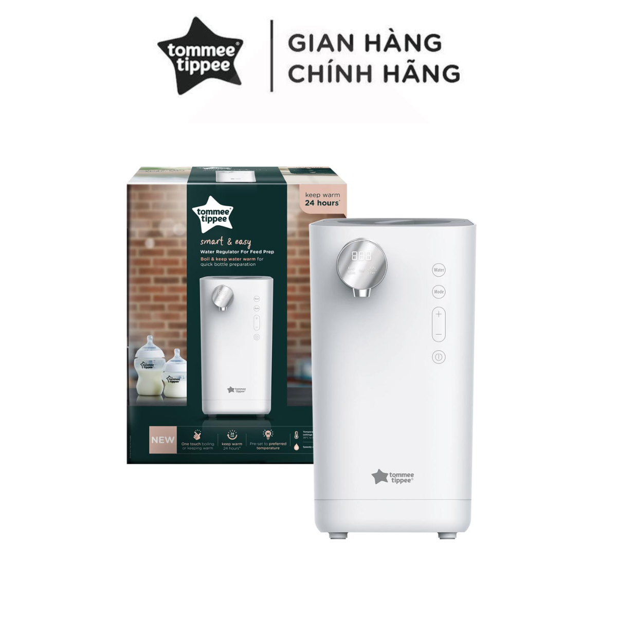Máy đun nước pha sữa và giữ nhiệt thông minh Tommee Tippee – Smart & Easy