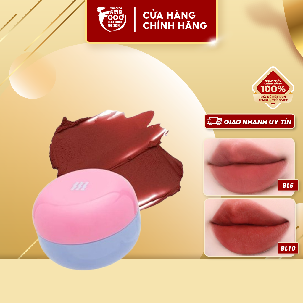 Son Kem Bùn Kiêm Má Hồng Mờ Lì, Mịn Mượt Như Bơ Dạng Hũ Merzy Blurry Lip Mousse 6g