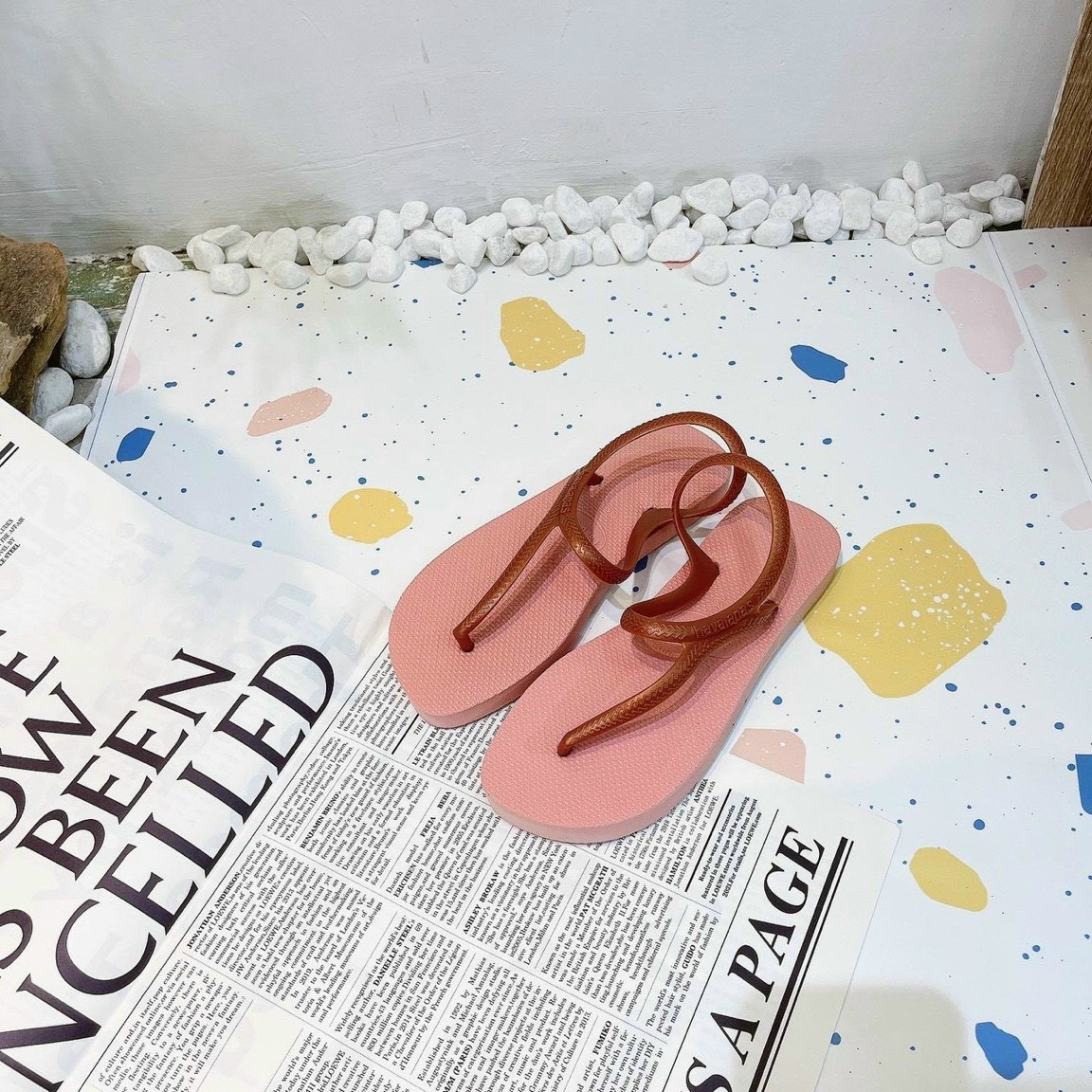 Sandal Xỏ Ngón Nữ Quai Kẹp Đế Bệt Dẻo Đi Học Đi Mưa Đi Biển Hàng Đẹp Giá Rẻ - 2